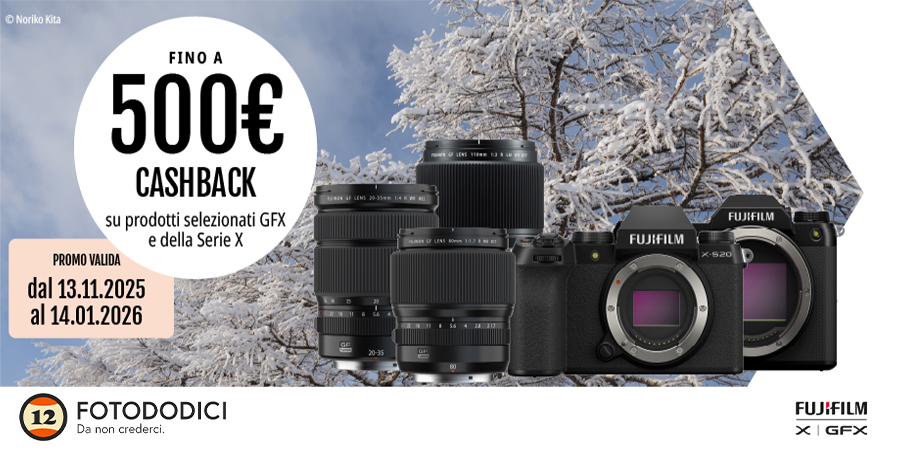 FUJIFILM Winter Cashback dal 13 novembre al 14 gennaio 2026