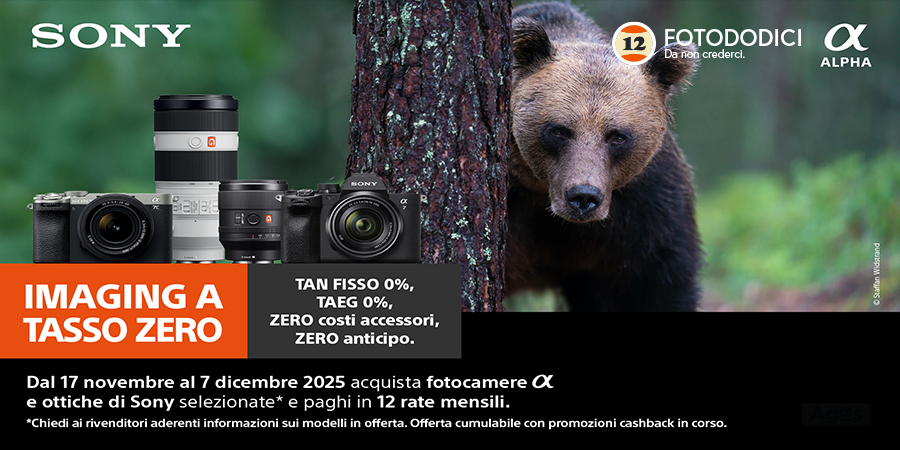 SONY Promozione tasso 0% dal 17 Novembre al 7 Dicembre 2025
